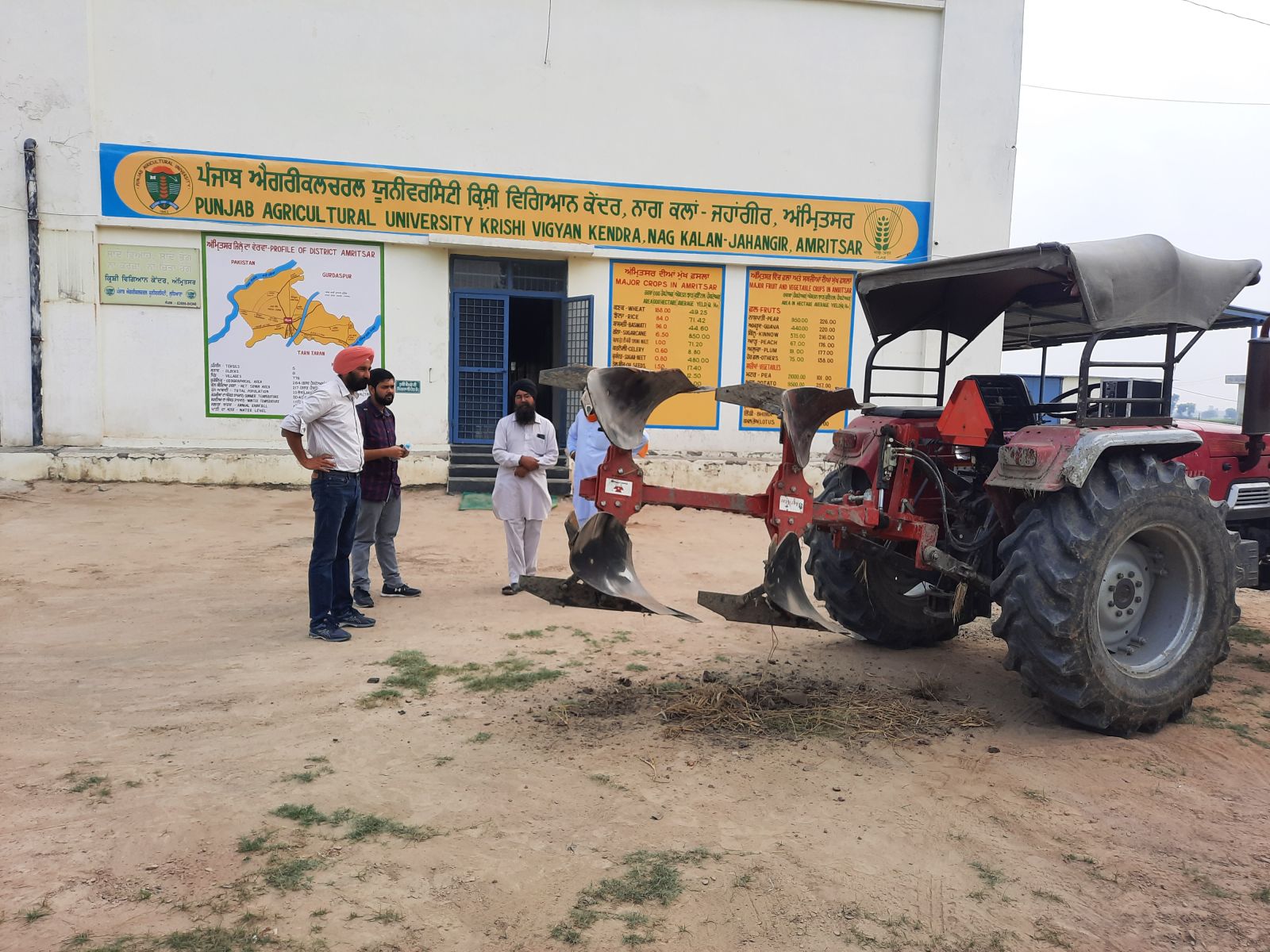 A farmer returning an MB Plough hired from Krishi Vigyan Kendra Amritsar