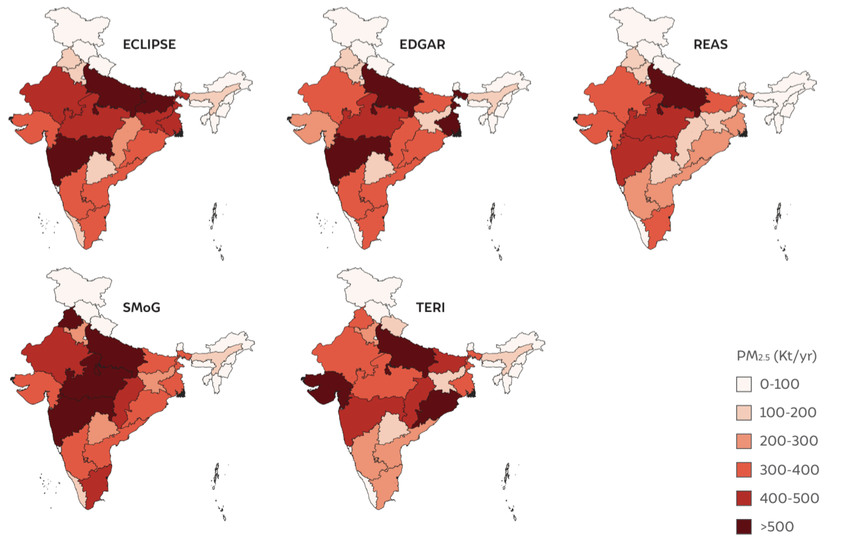 Uttar Pradesh, Madhya Pradesh and Maharashtra emerge as the leading emitters of PM2.5