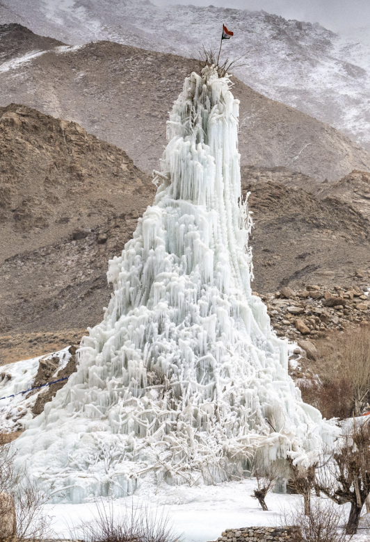 Ice Stupa artificial glacier project