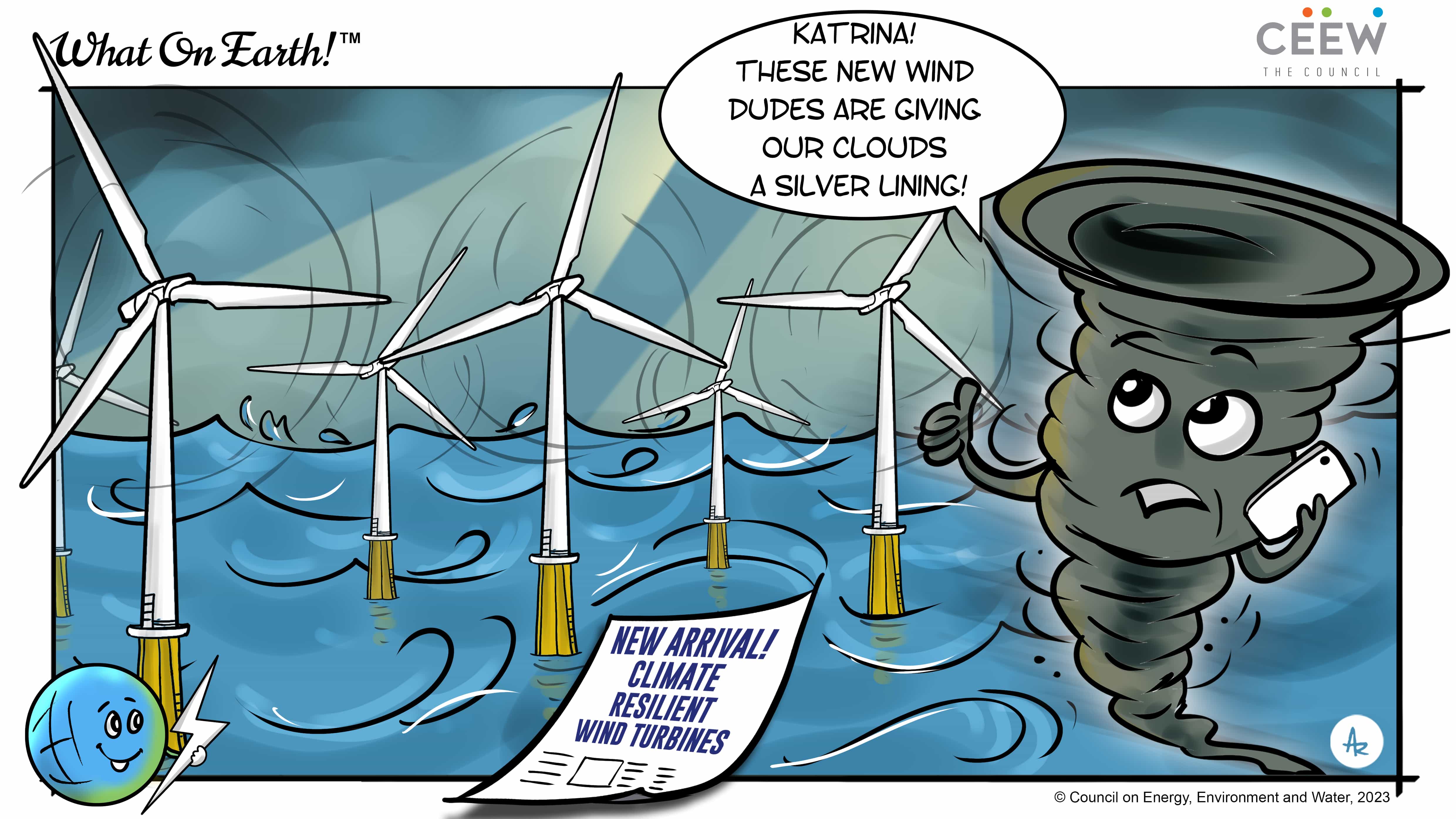 Wind energy cartoon