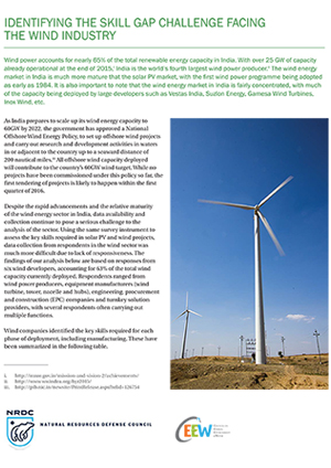 CEEW NRDC Filling the Wind Skill Gap