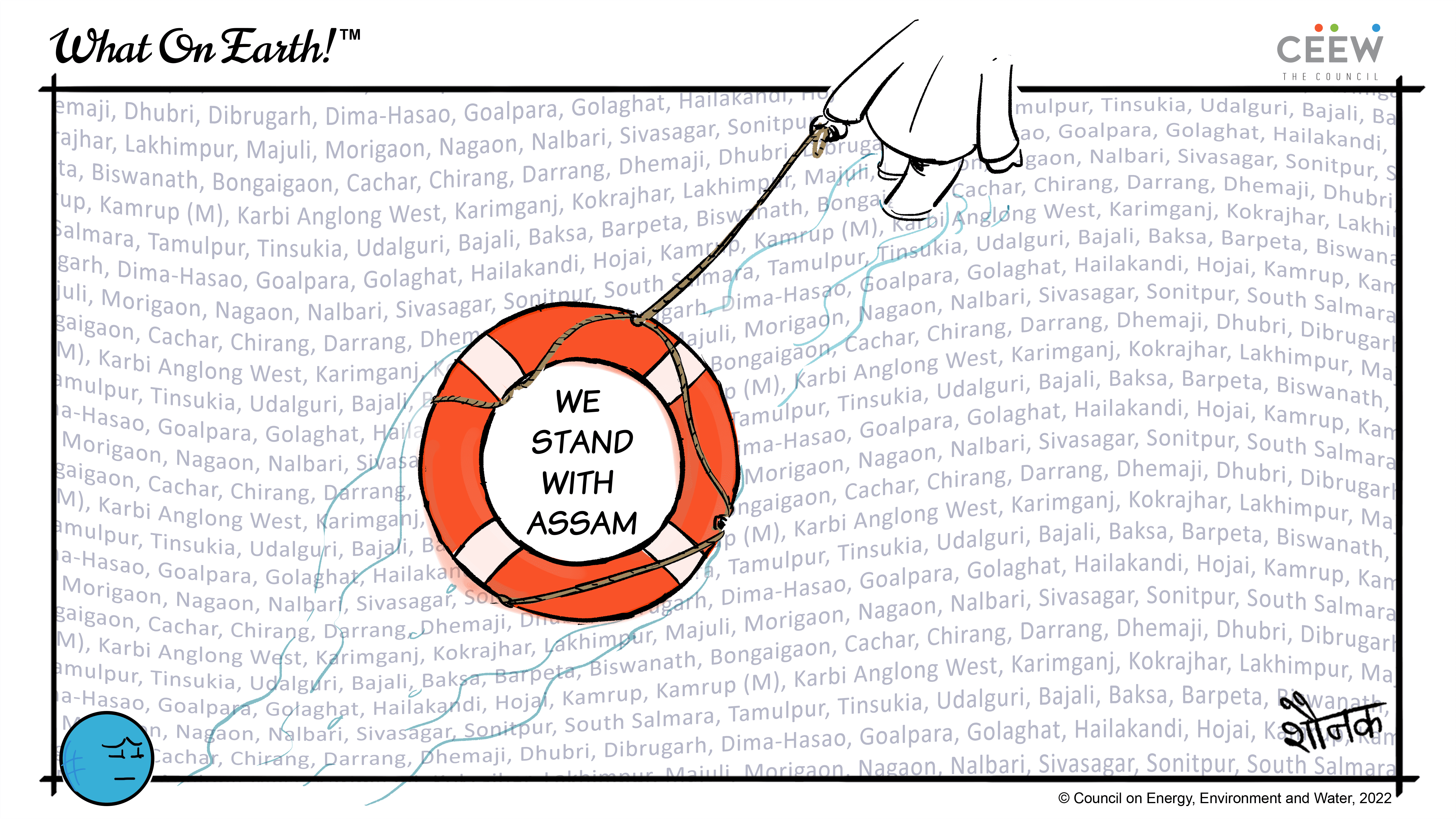 assam floods cartoon