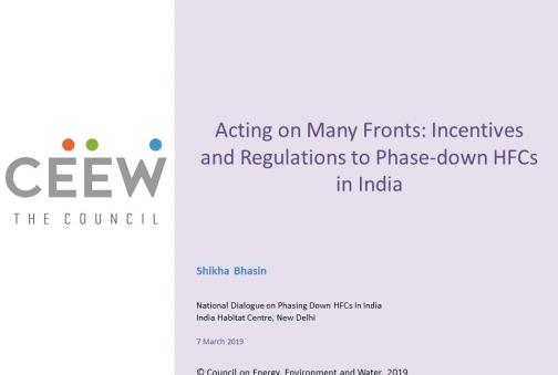 Incentives and Regulations to Phase-down HFCs in India