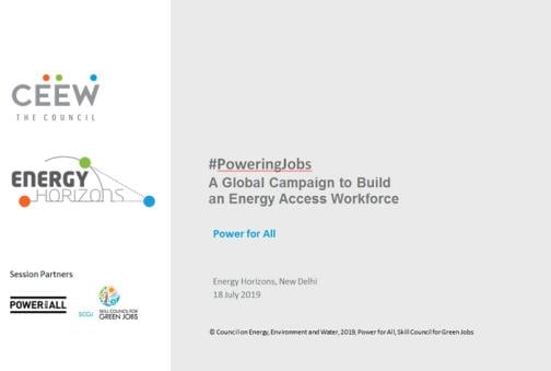 #PoweringJobs A Global Campaign to Build an Energy Access Workforce