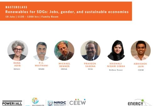 Masterclass Renewables for SDGs: Jobs, gender, and sustainable economies