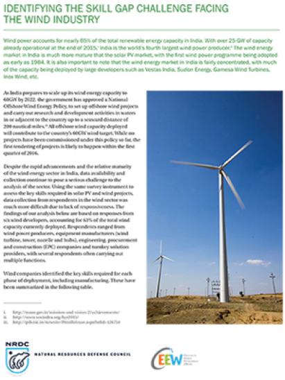 CEEW NRDC Filling the Wind Skill Gap