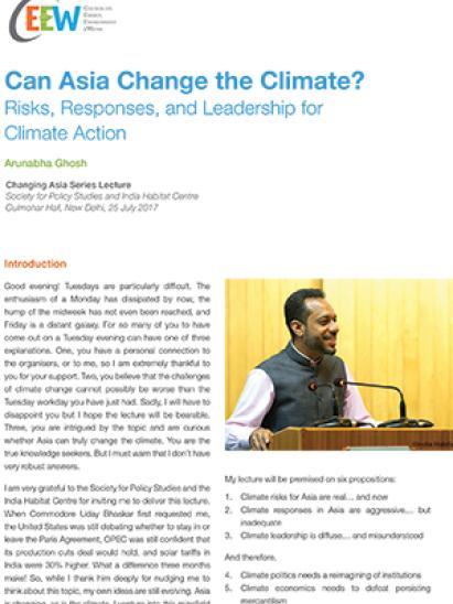 Can Asia Change the Climate?
