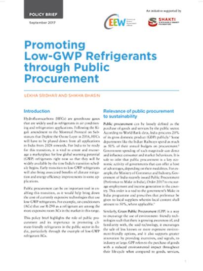 Promoting Low-GWP Refrigerants through Public